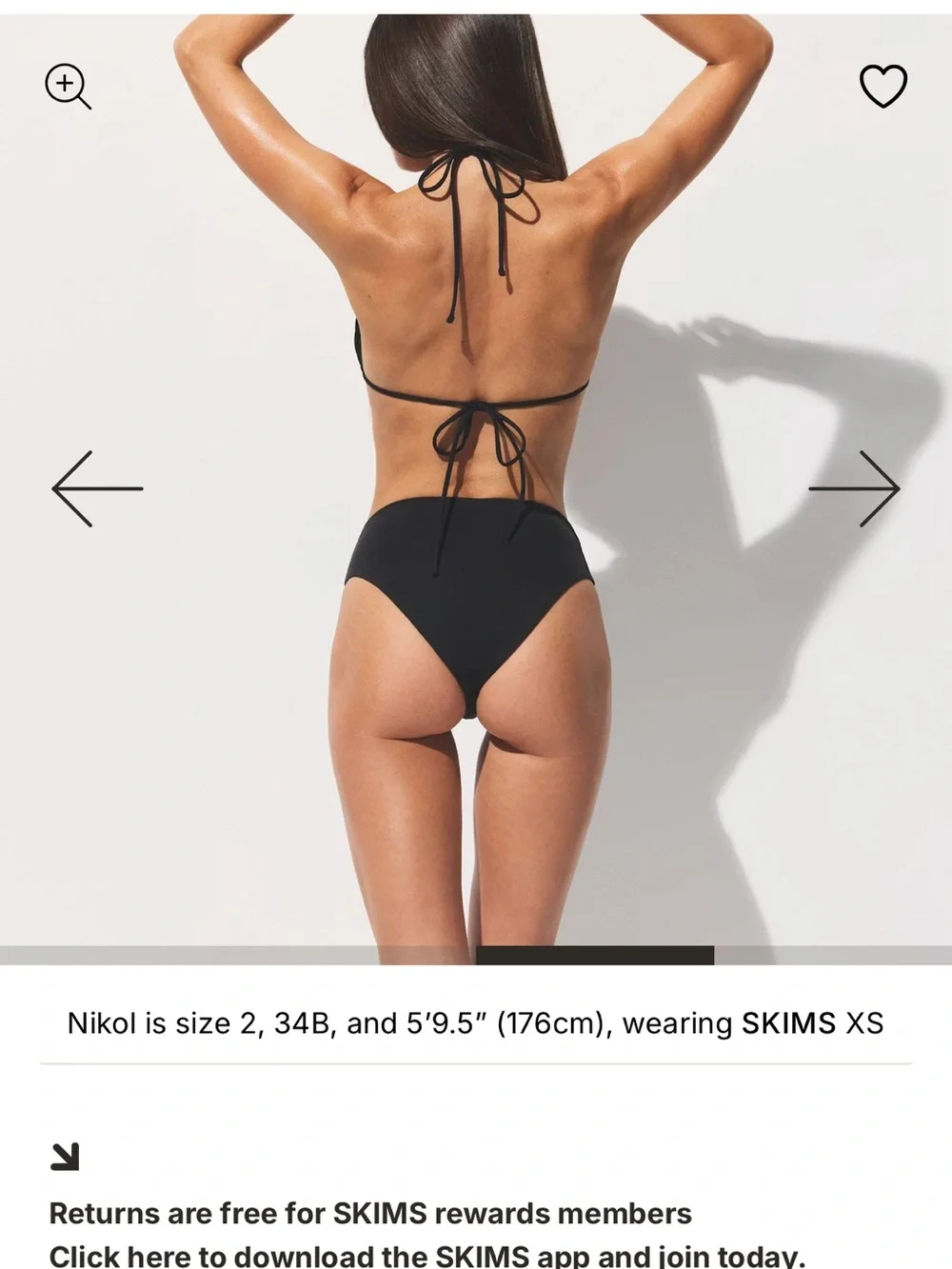 SKIMS Black High-Cut Bottoms cheeky bottom